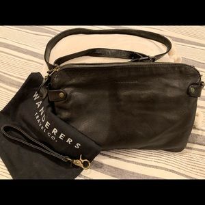 Wanderers Venetian Molto Leather Crossbody Black